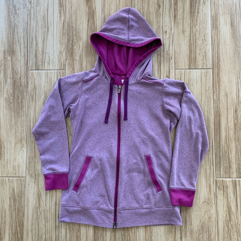 Columbia Omni-Wick purple zip hoodie Size S